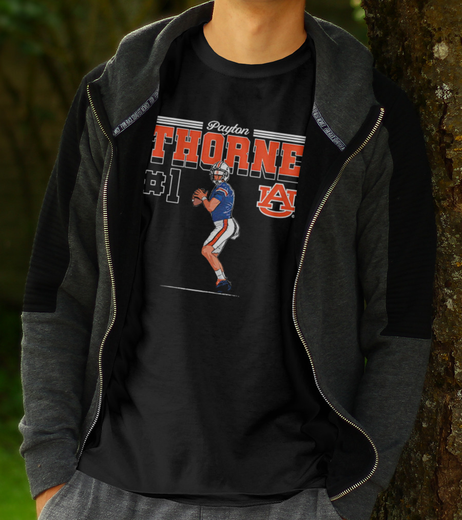 Payton Thorne #1 Auburn Tigers NCAA Football Caricature T-Shirt