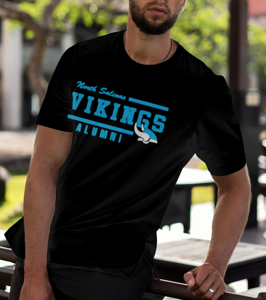 North Salinas Vikings Alumni Blue Viking Helmet T-Shirt