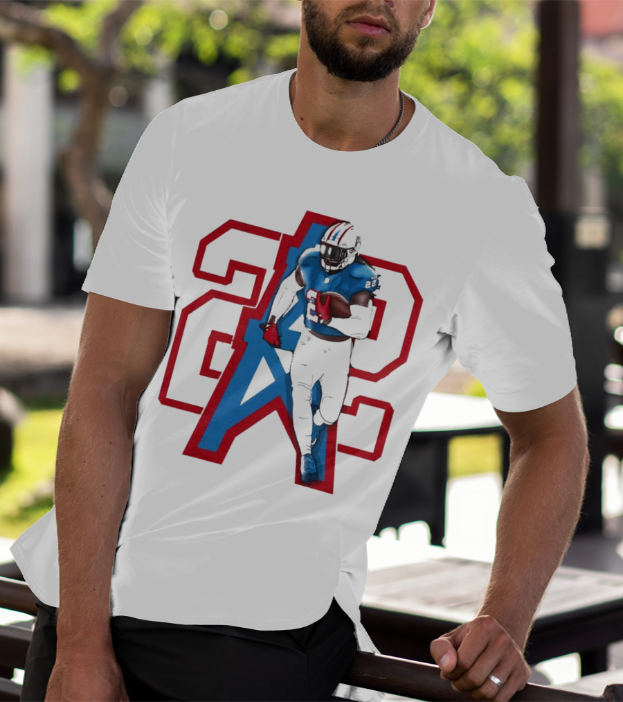 Derrick Henry Tennessee Titans 29 Oilers Throwback Running Back Cartoon T-Shirt