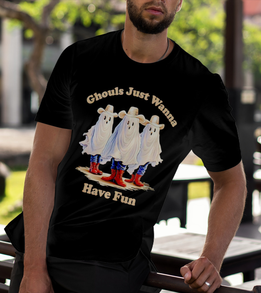 Ghouls Just Wanna Have Fun Cowboy Boots And Hats Trio T-Shirt