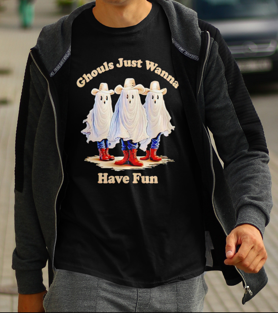 Ghouls Just Wanna Have Fun Cowboy Boots And Hats Trio T-Shirt