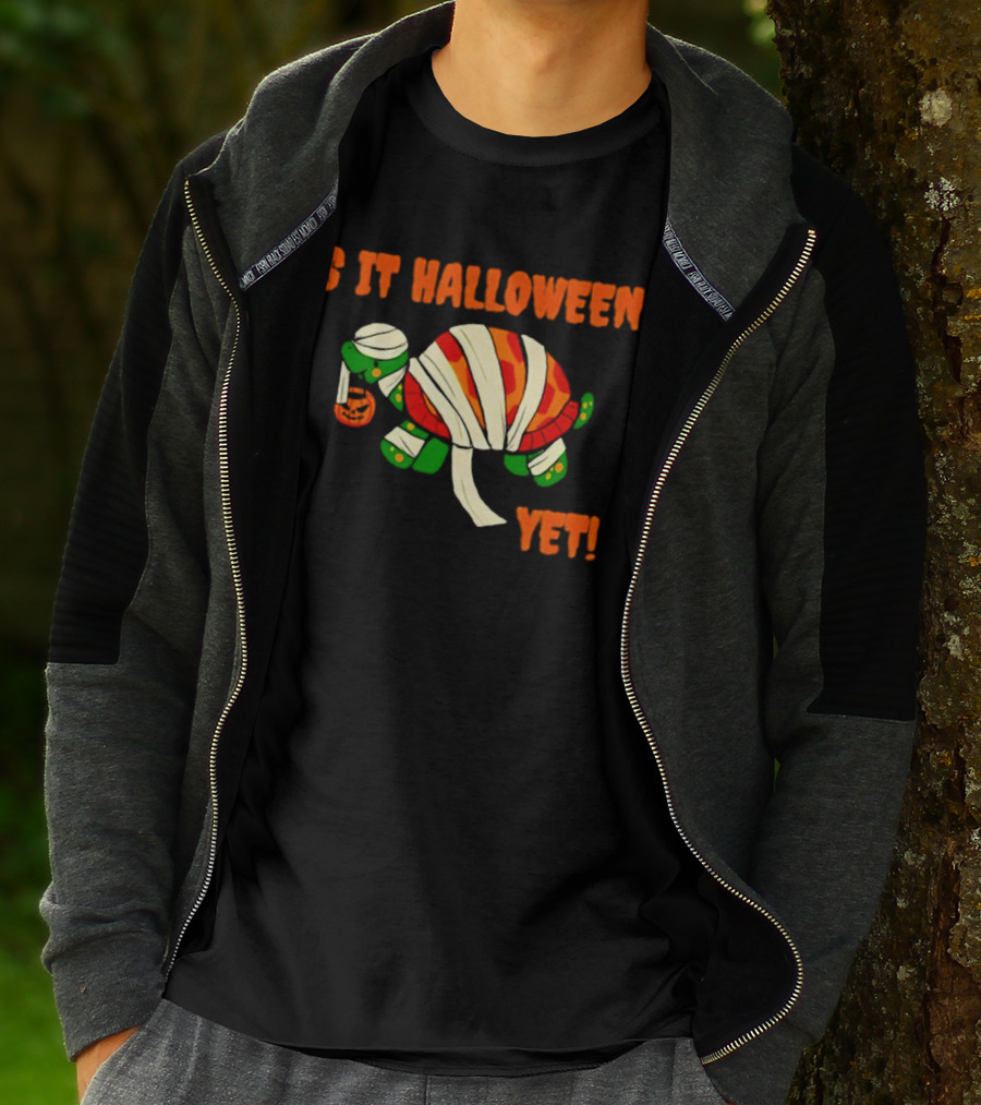 Is It Halloween Yet Turtle Mummy Pumpkin T-Shirt