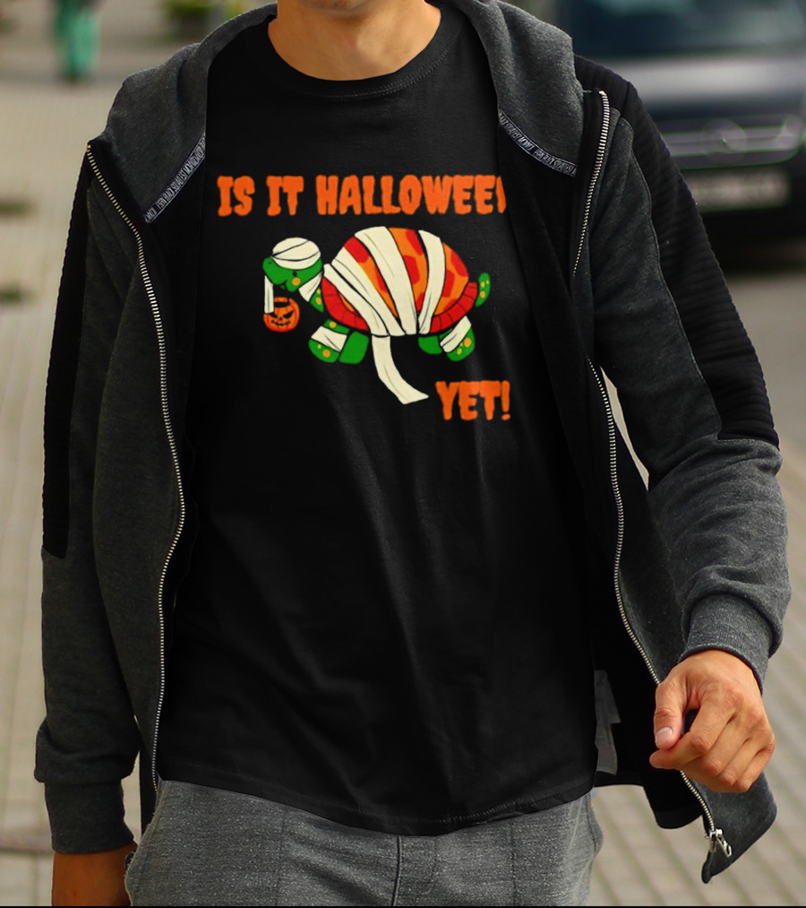 Is It Halloween Yet Turtle Mummy Pumpkin T-Shirt