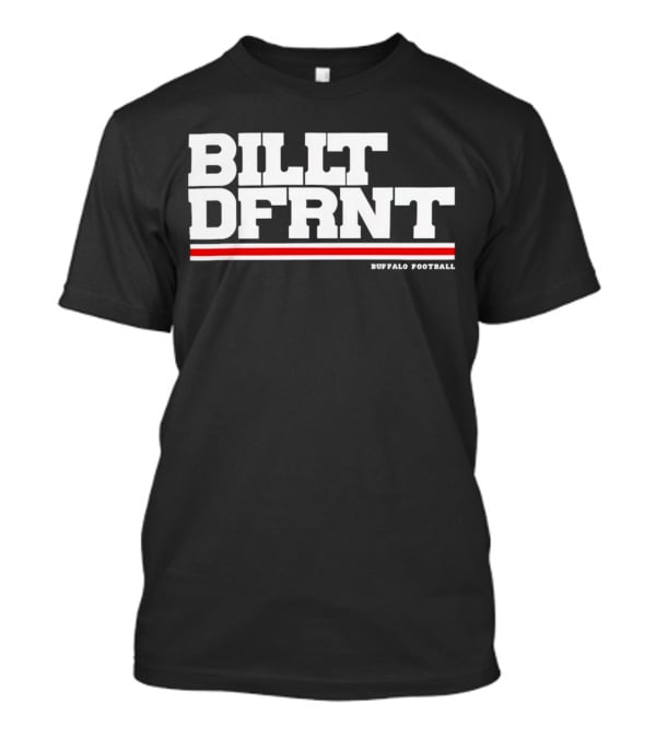Buffalo Football Billt Dfrnt Red White Stripes T-Shirt