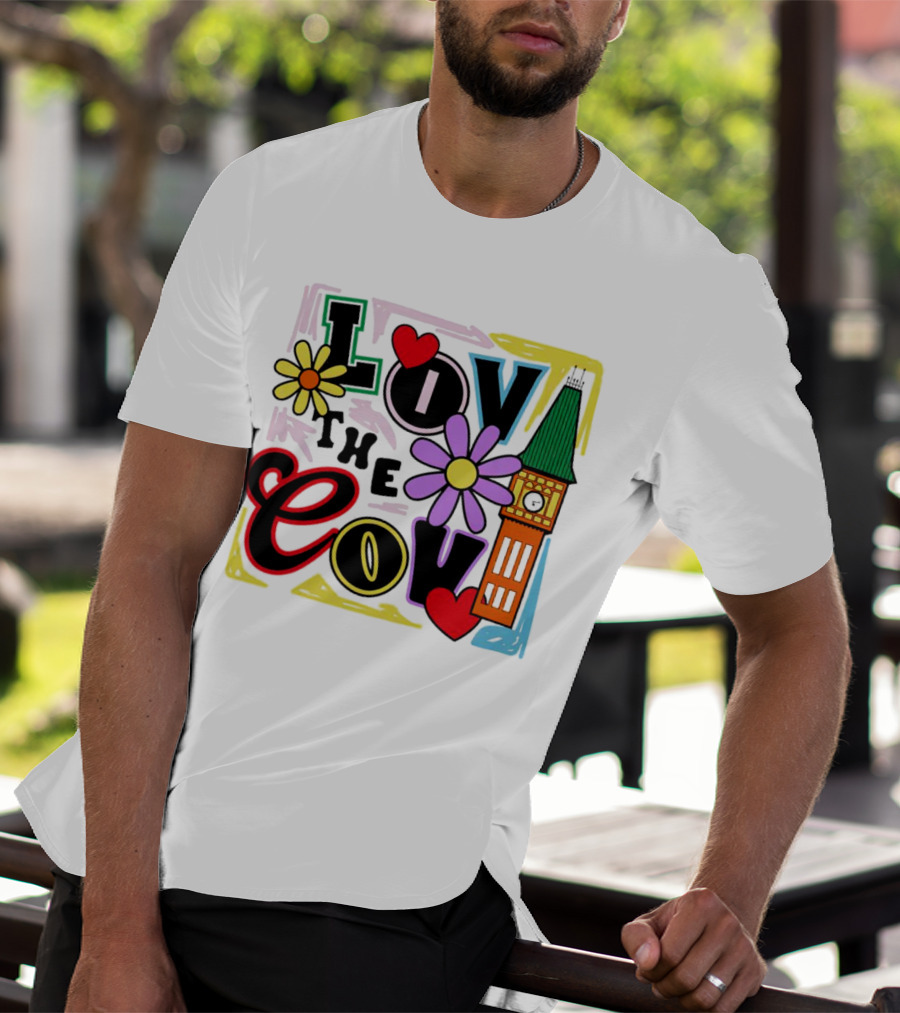 Lov The Cov Big Ben Flowers Hearts T-Shirt