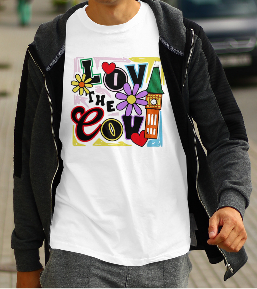 Lov The Cov Big Ben Flowers Hearts T-Shirt