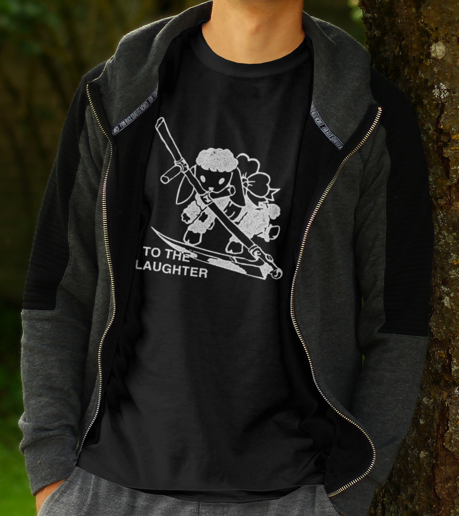 To The Slaughter Sheep Wielding Large Scythe T-Shirt
