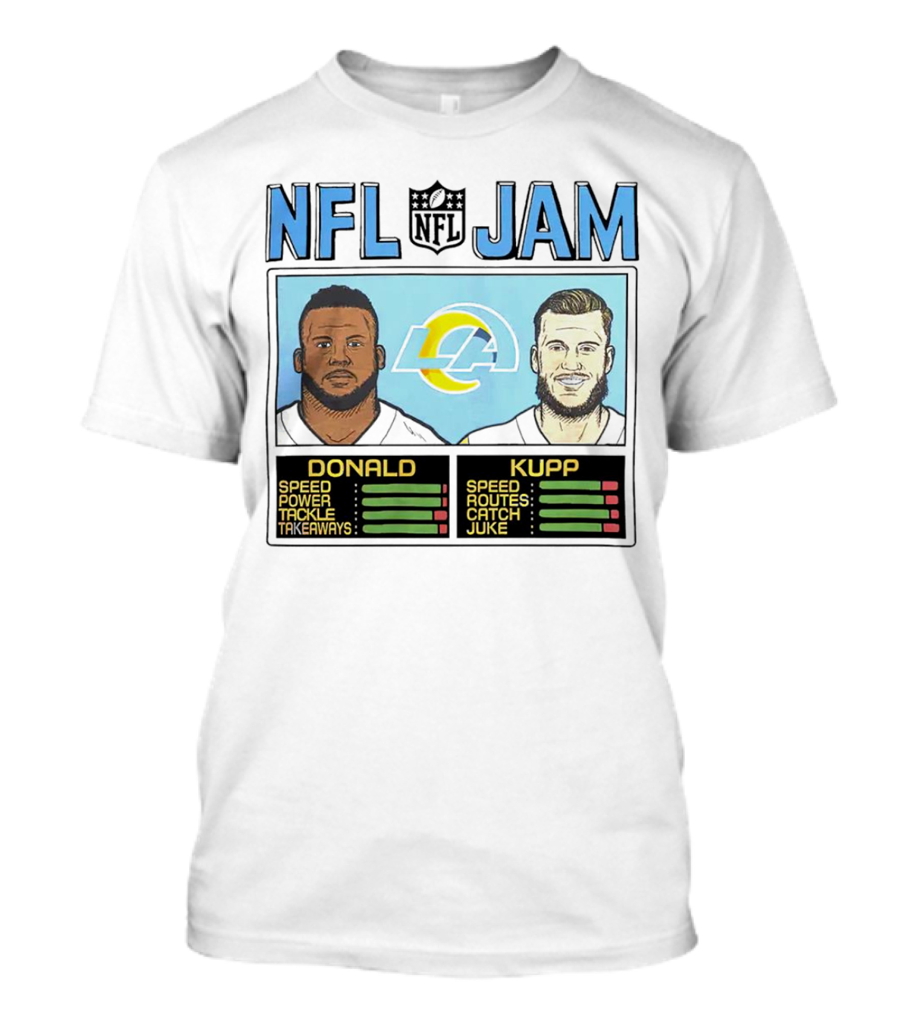 NFL Jam Rams Donald Kupp Speed Power Tackles Routes T-Shirt