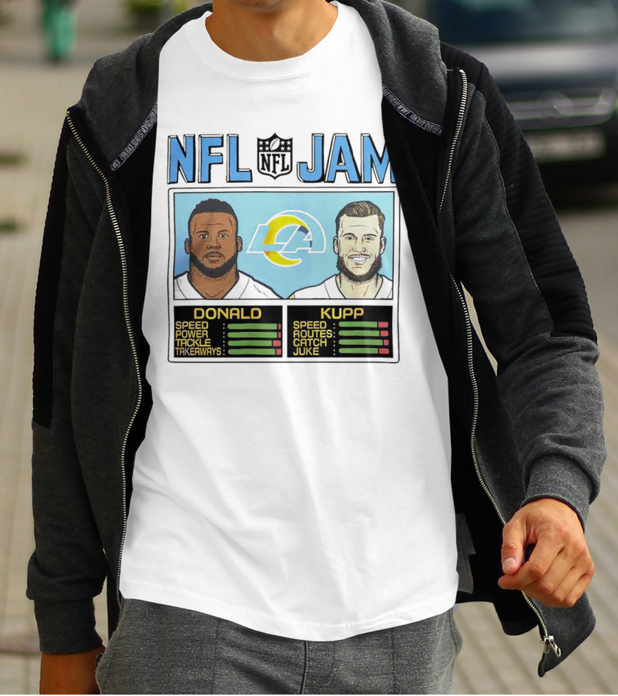 NFL Jam Rams Donald Kupp Speed Power Tackles Routes T-Shirt