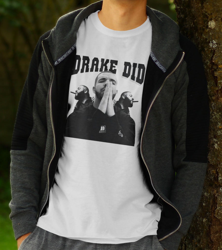Drake Did Aubrey Drake Graham Vintage Prayer Pose Black And White Trio T-Shirt