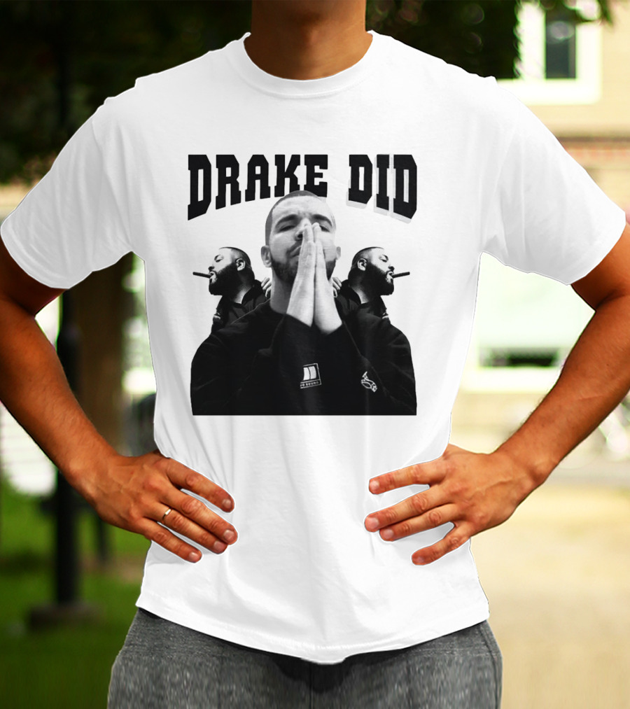 Drake Did Aubrey Drake Graham Vintage Prayer Pose Black And White Trio T-Shirt