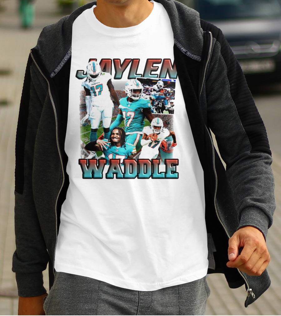 Jaylen Waddle Miami Dolphins Football Player Number 17 T-Shirt
