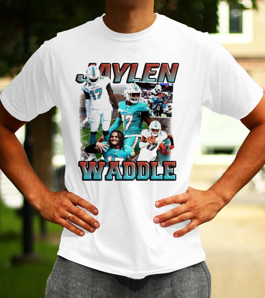 Jaylen Waddle Miami Dolphins Football Player Number 17 T-Shirt