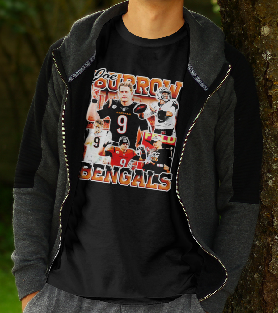 Joe Burrow Bengals Legends Number 9 Quarterback Cincinnati NFL Stars T-Shirt