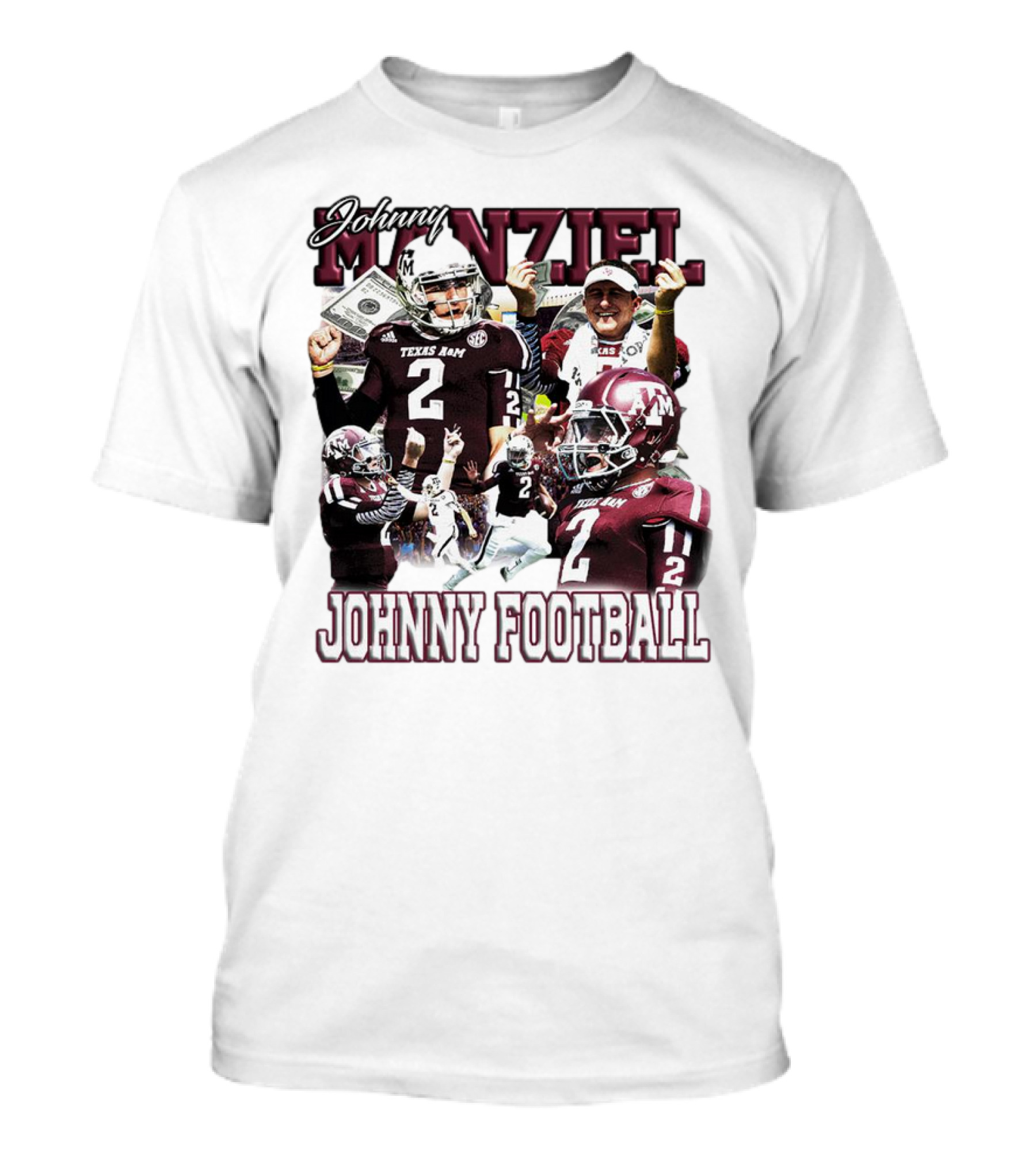 Johnny Manziel Texas A&M Aggies Johnny Football Number 2 College Football Legend T-Shirt
