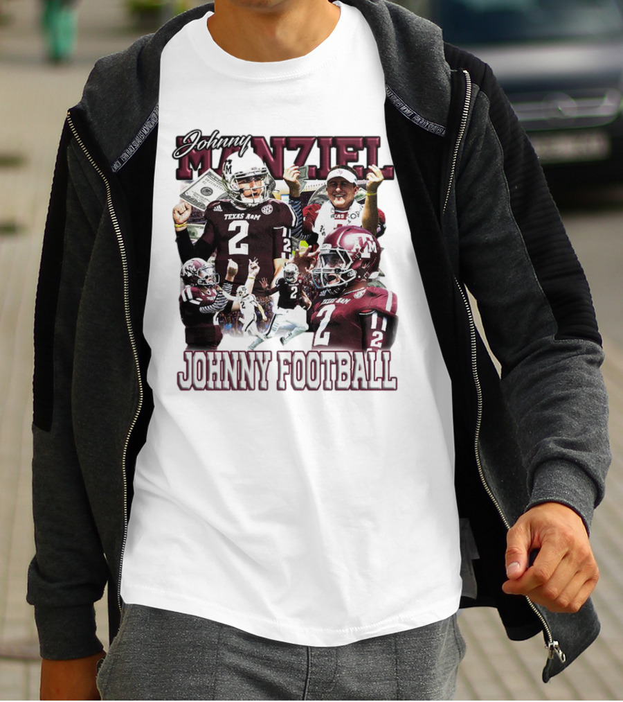 Johnny Manziel Texas A&M Aggies Johnny Football Number 2 College Football Legend T-Shirt