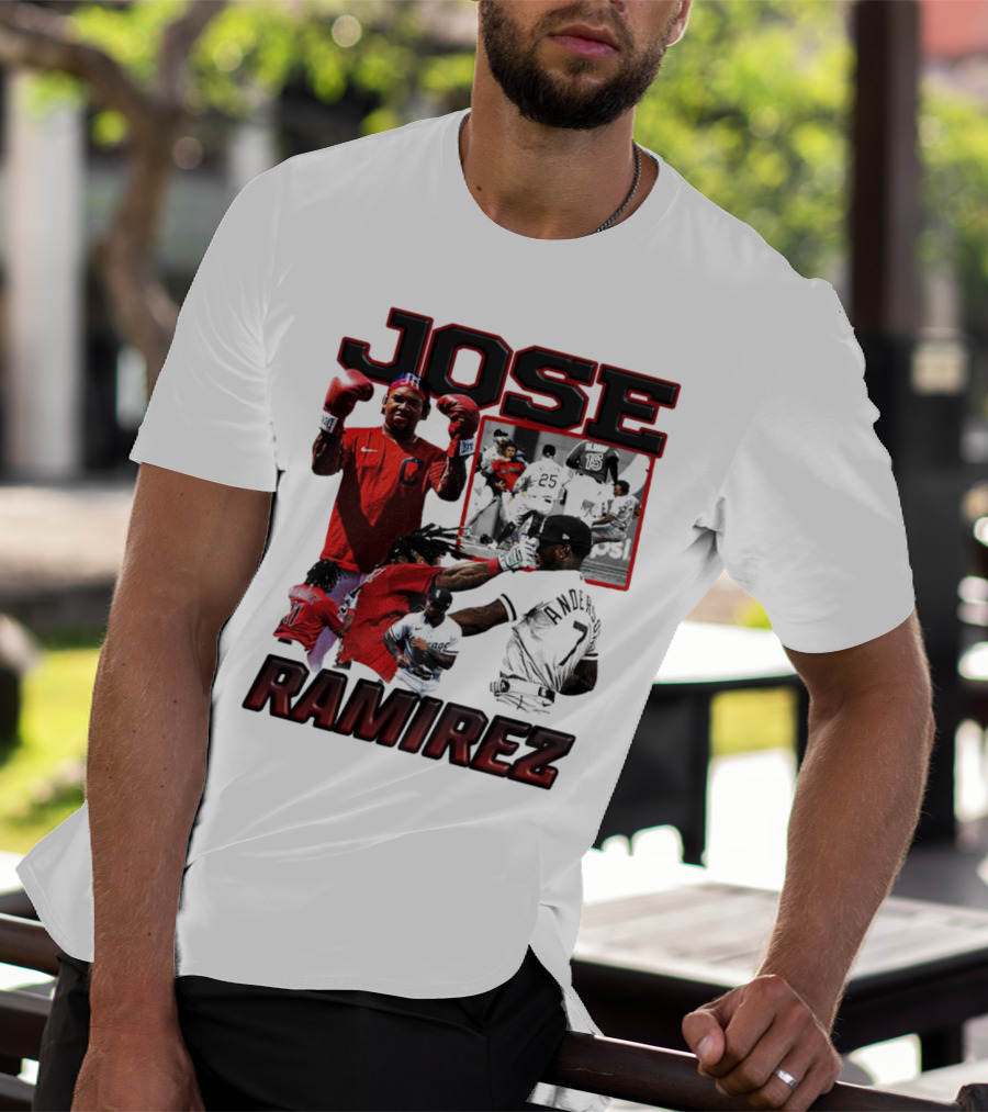 Jose Ramirez Cleveland Guardians Down Goes Anderson Boxing Moments T-Shirt