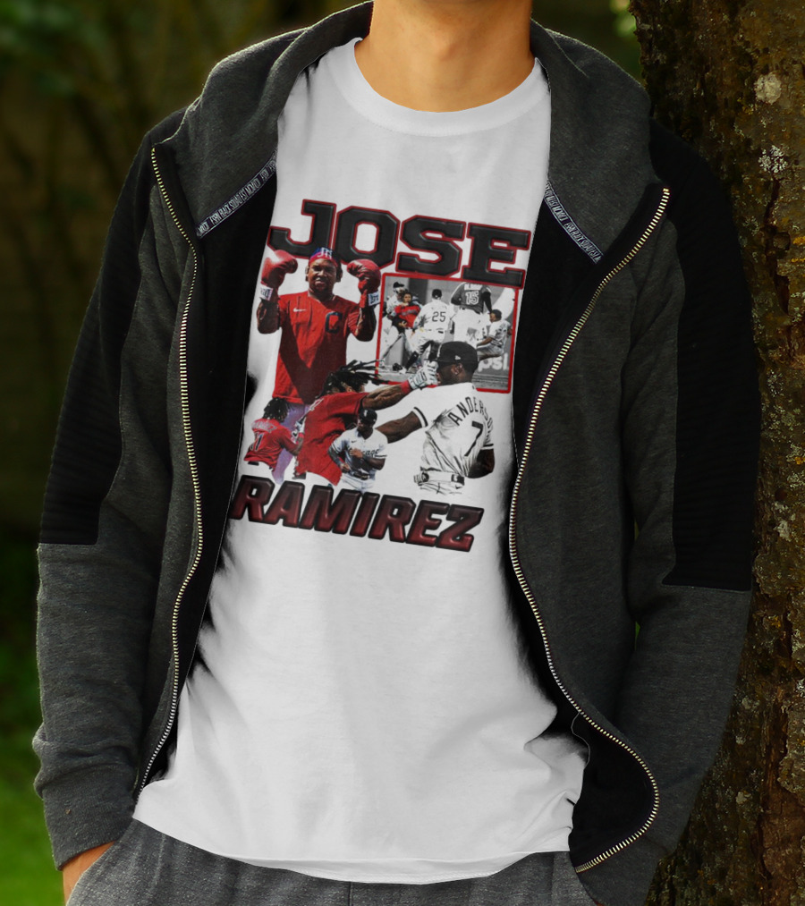 Jose Ramirez Cleveland Guardians Down Goes Anderson Boxing Moments T-Shirt