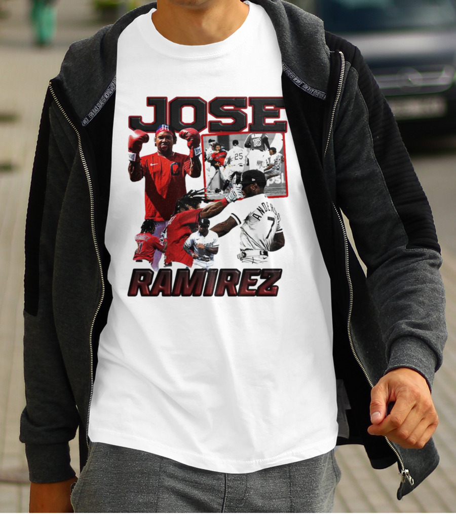 Jose Ramirez Cleveland Guardians Down Goes Anderson Boxing Moments T-Shirt
