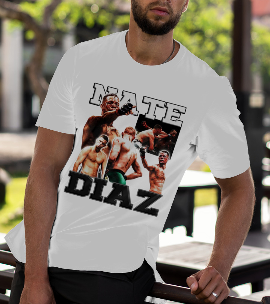 Nate Diaz MMA Fight Collage T-Shirt