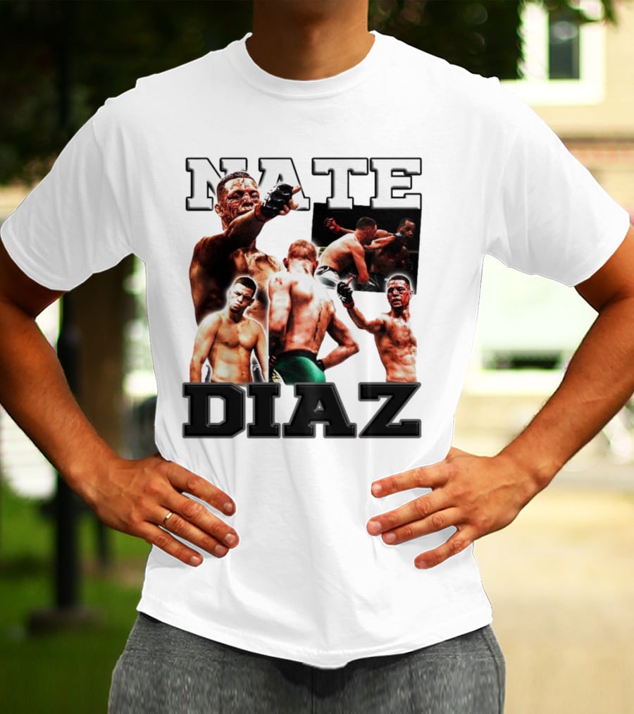 Nate Diaz MMA Fight Collage T-Shirt