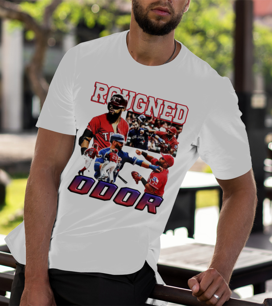 Rougned Odor Texas Blue Jays Brawl Action T-Shirt