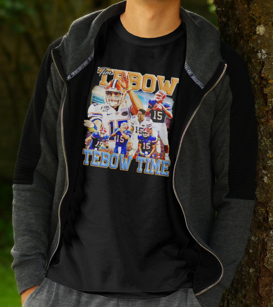 Tim Tebow Florida Gators Football Tebow Time 15 Quarterback Legend T-Shirt