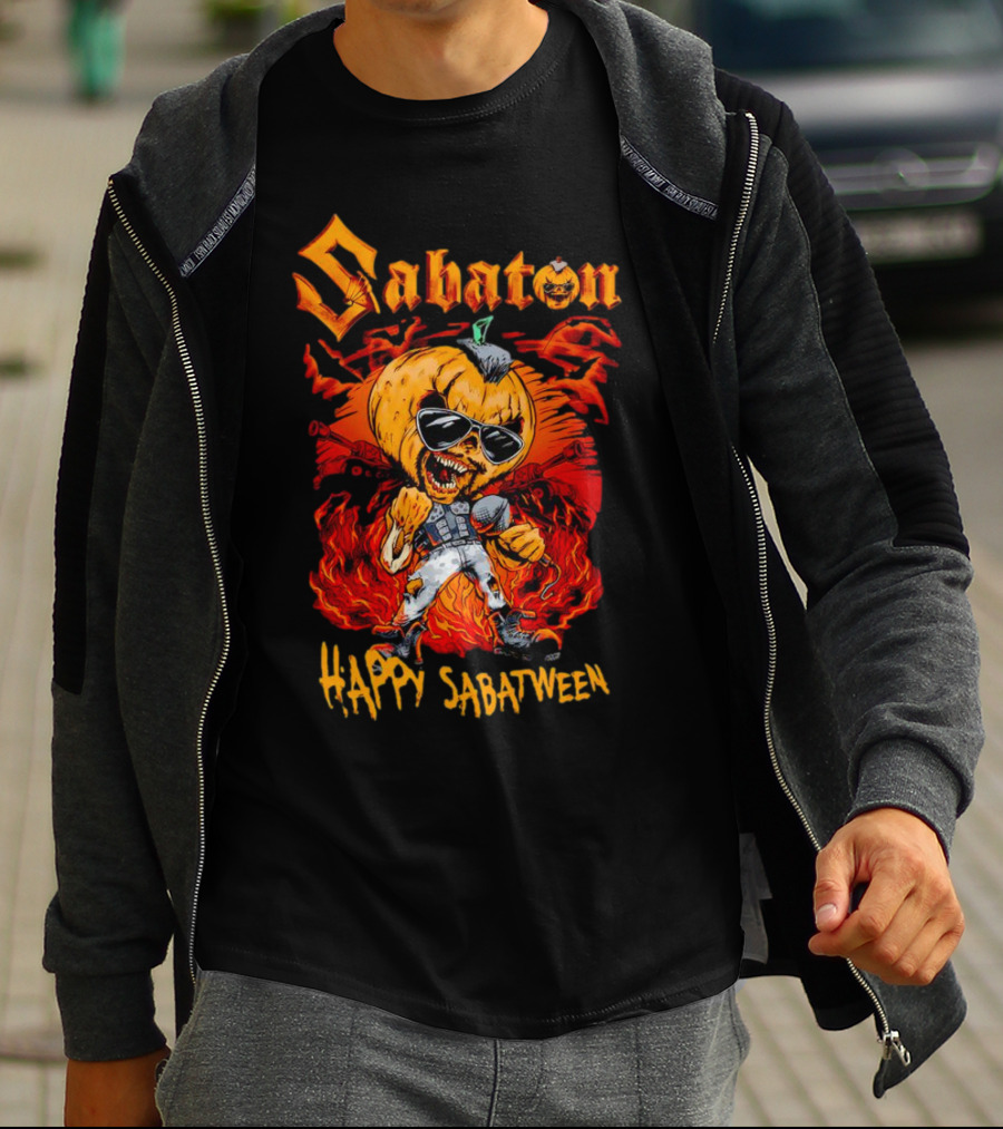 Sabaton Pumpkin Mic Sunglasses Happy Sabatween Halloween T-Shirt
