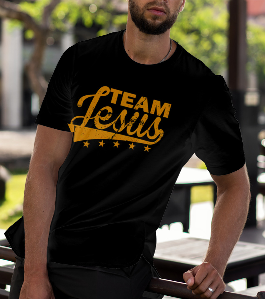 Team Jesus Vintage Style Retro Stars T-Shirt