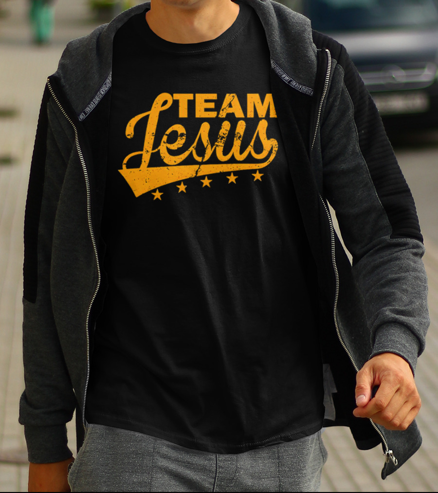 Team Jesus Vintage Style Retro Stars T-Shirt