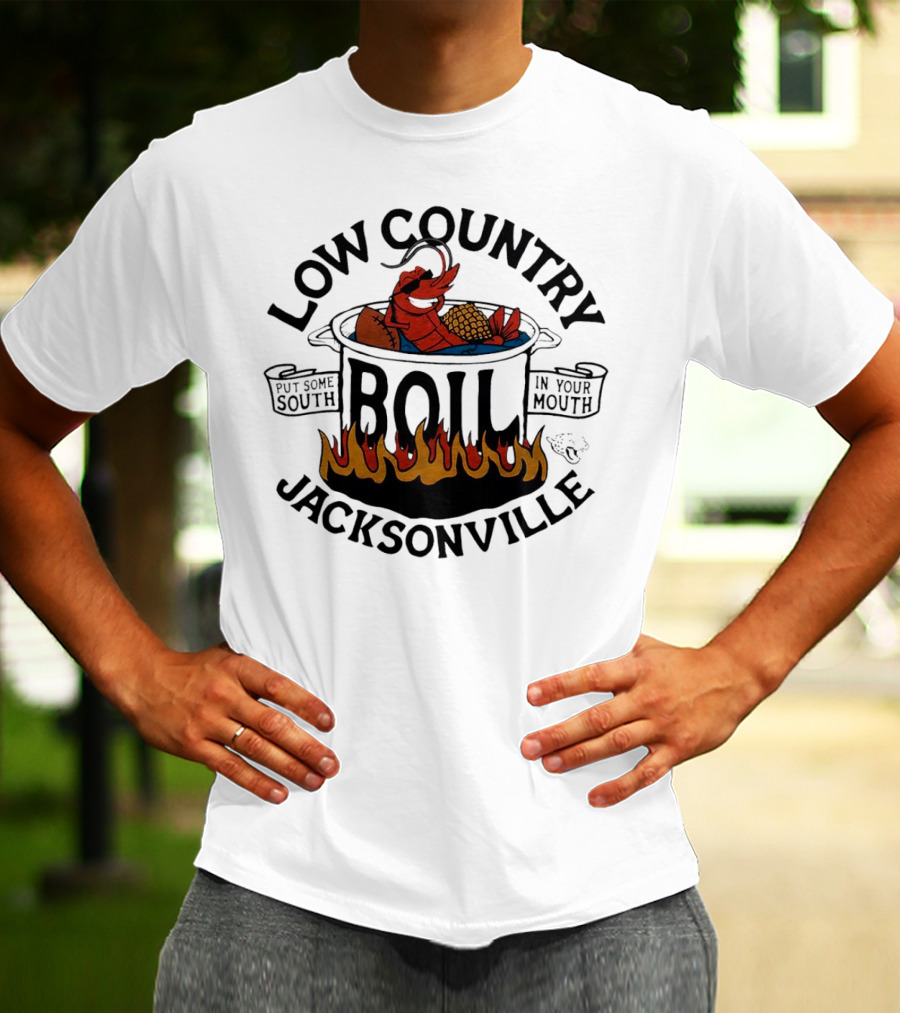 Low Country Boil Put Some South In Your Mouth Jacksonville Jaguars T-Shirt