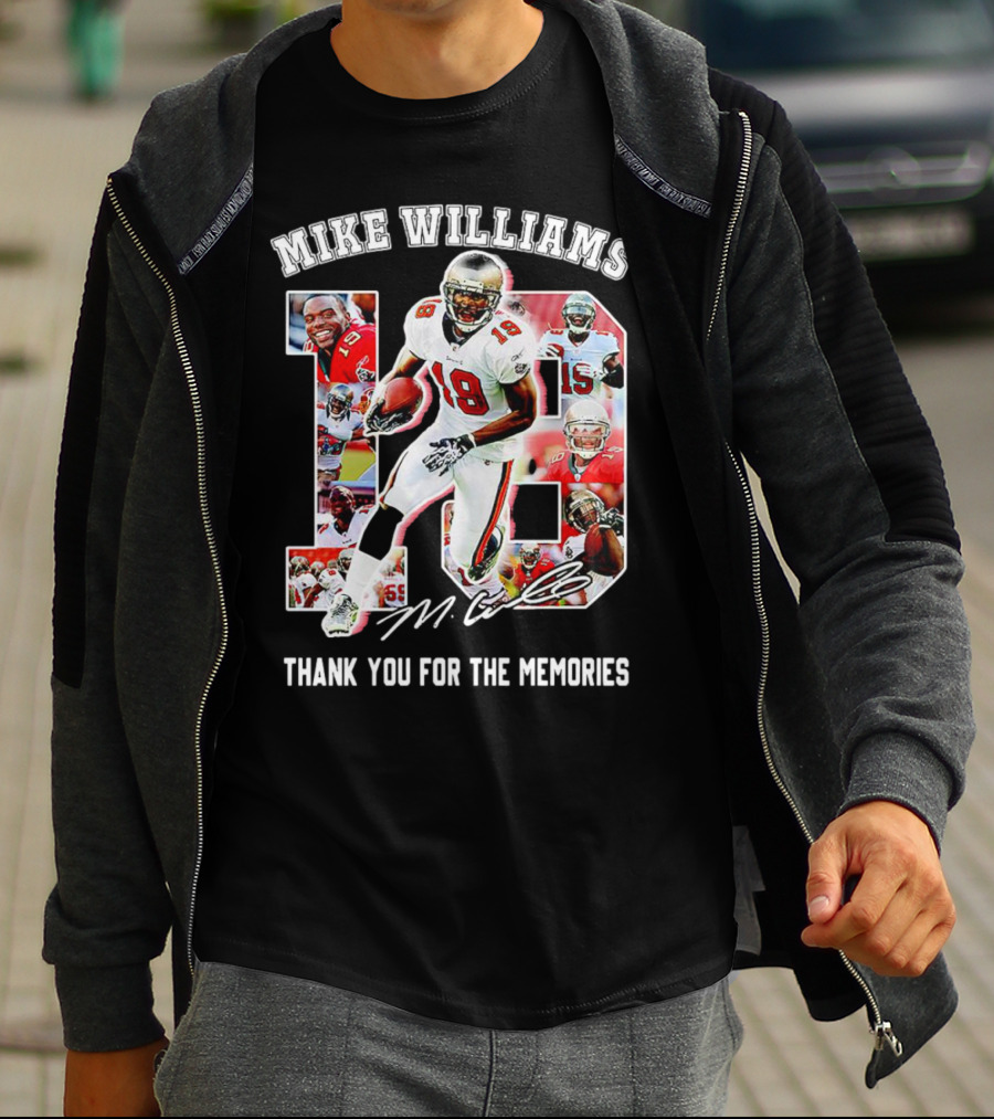 Mike Williams 19 Thank You For The Memories Tampa Bay Buccaneers Signature T-Shirt