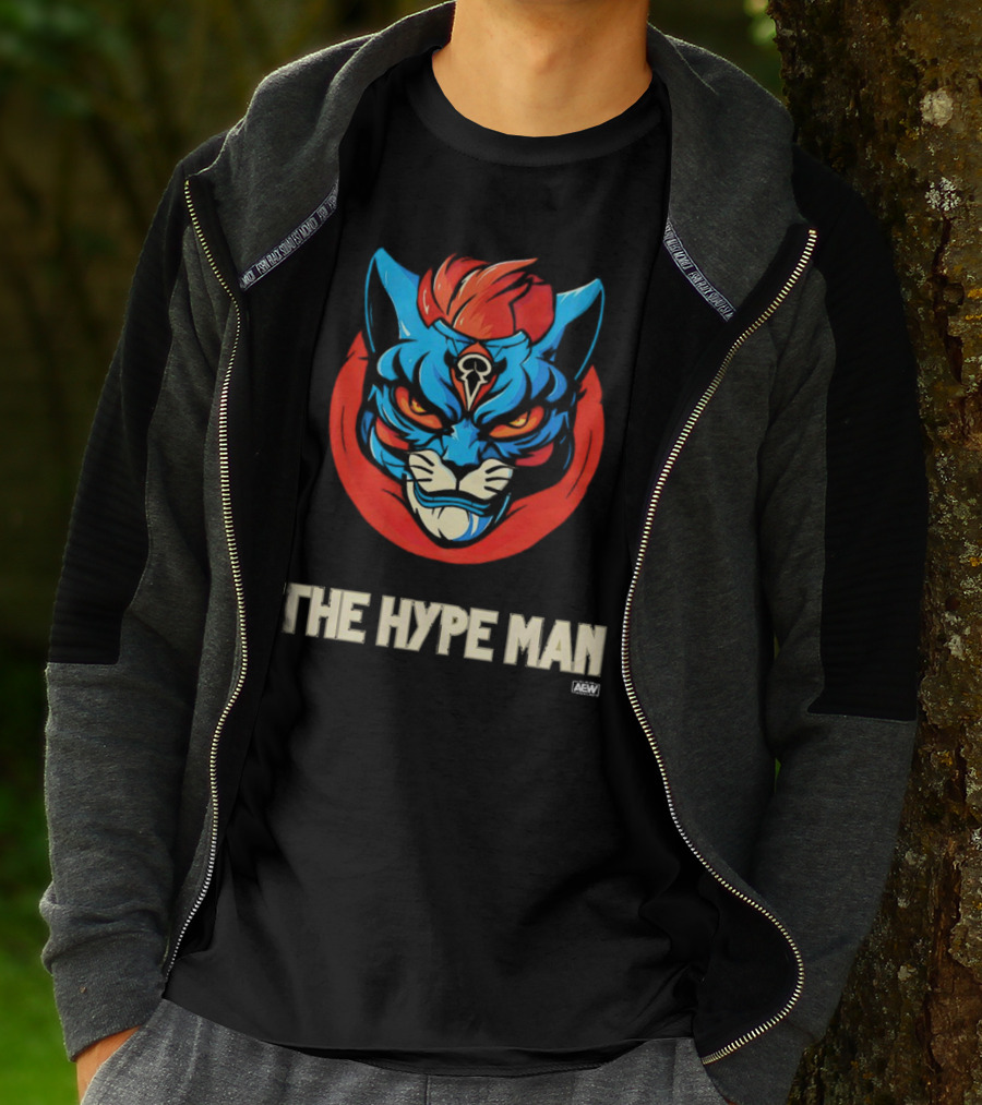 AEW Alex Abrahantes The Hype Man Fierce Cat Head T-Shirt