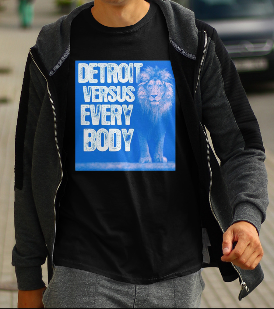 Detroit Lions Versus Everybody Lion T-Shirt