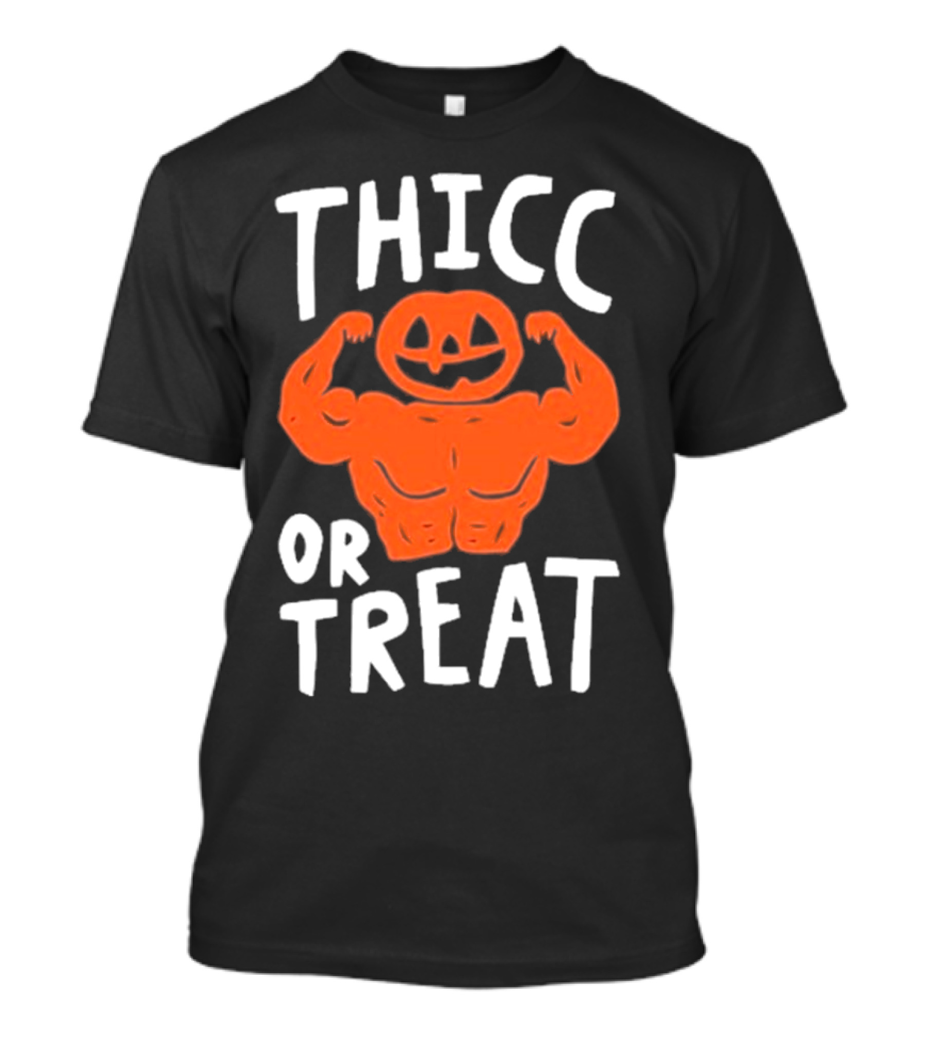 Bri Missbrisolo Thicc Or Treat Halloween Pumpkin Jack-O'-Lantern Bodybuilder T-Shirt