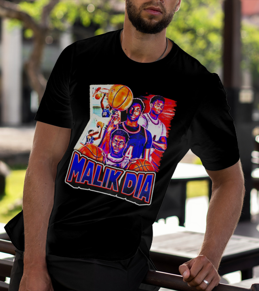 Malik Dia Basketball Vintage Number 4 T-Shirt