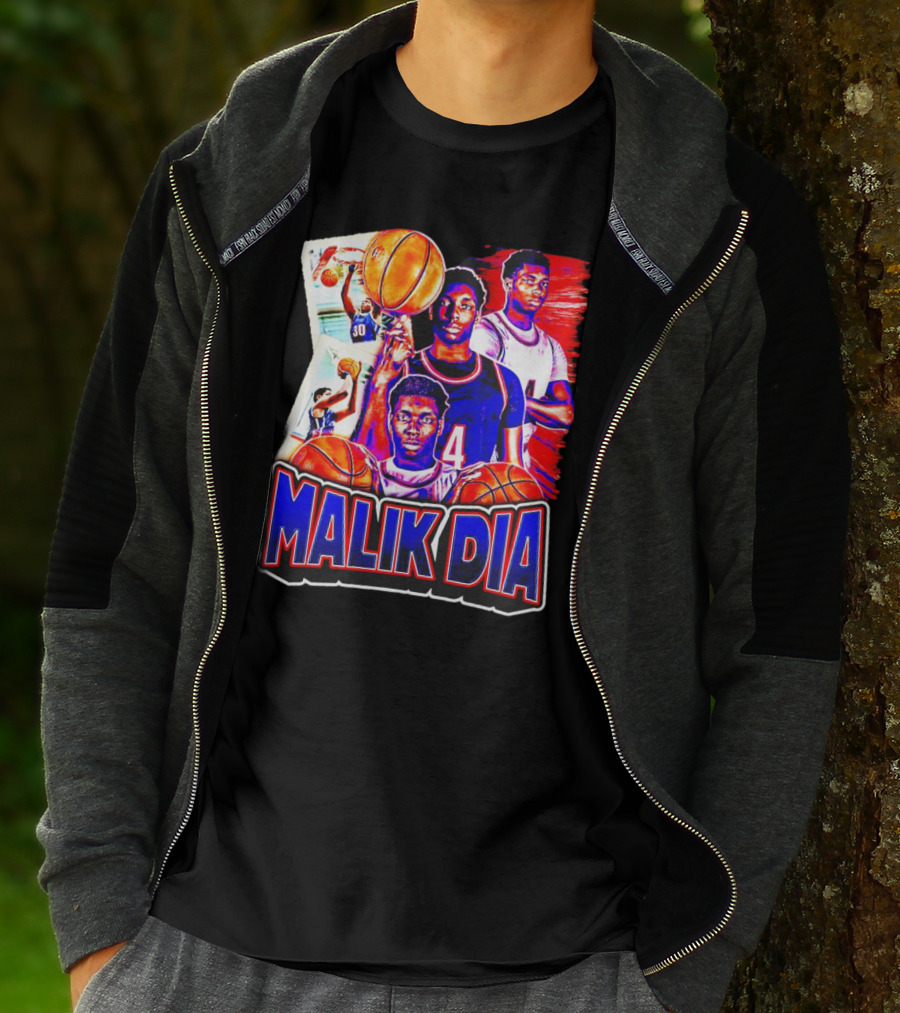 Malik Dia Basketball Vintage Number 4 T-Shirt