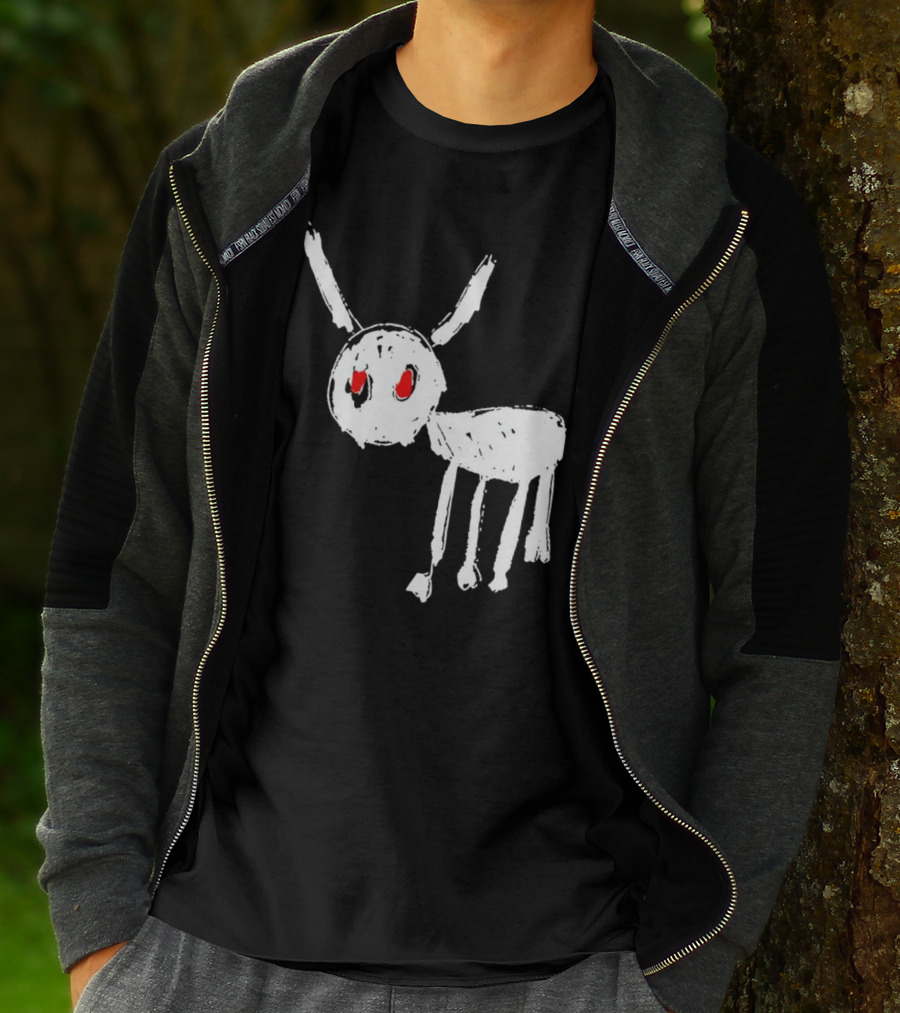 Drake For All The Dogs White Sketch Red Eyes T-Shirt