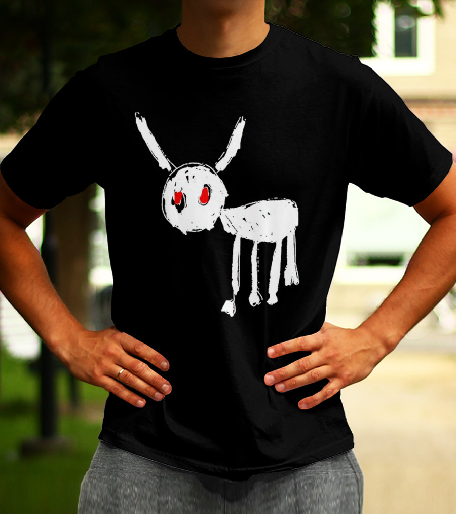 Drake For All The Dogs White Sketch Red Eyes T-Shirt
