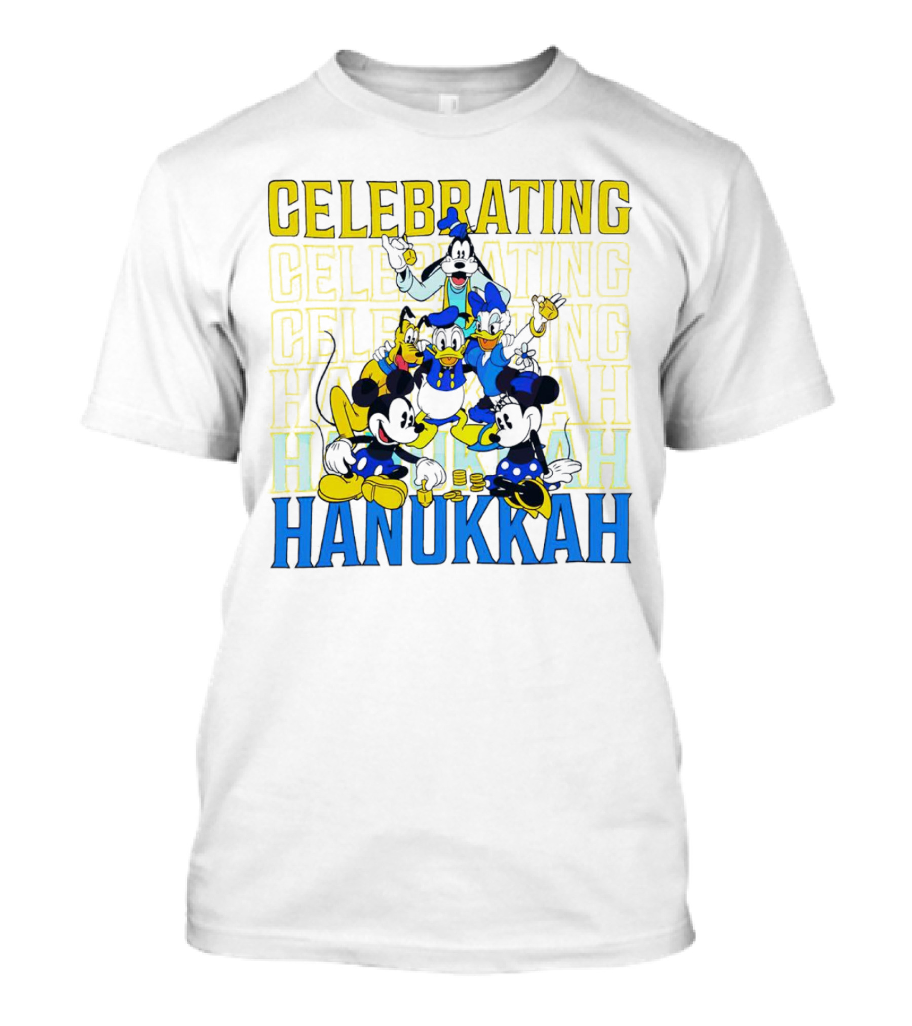 Celebrating Hanukkah Mickey Mouse And Friends T-Shirt