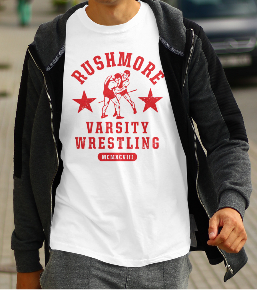 Rushmore Varsity Wrestling MCMXCVIII T-Shirt