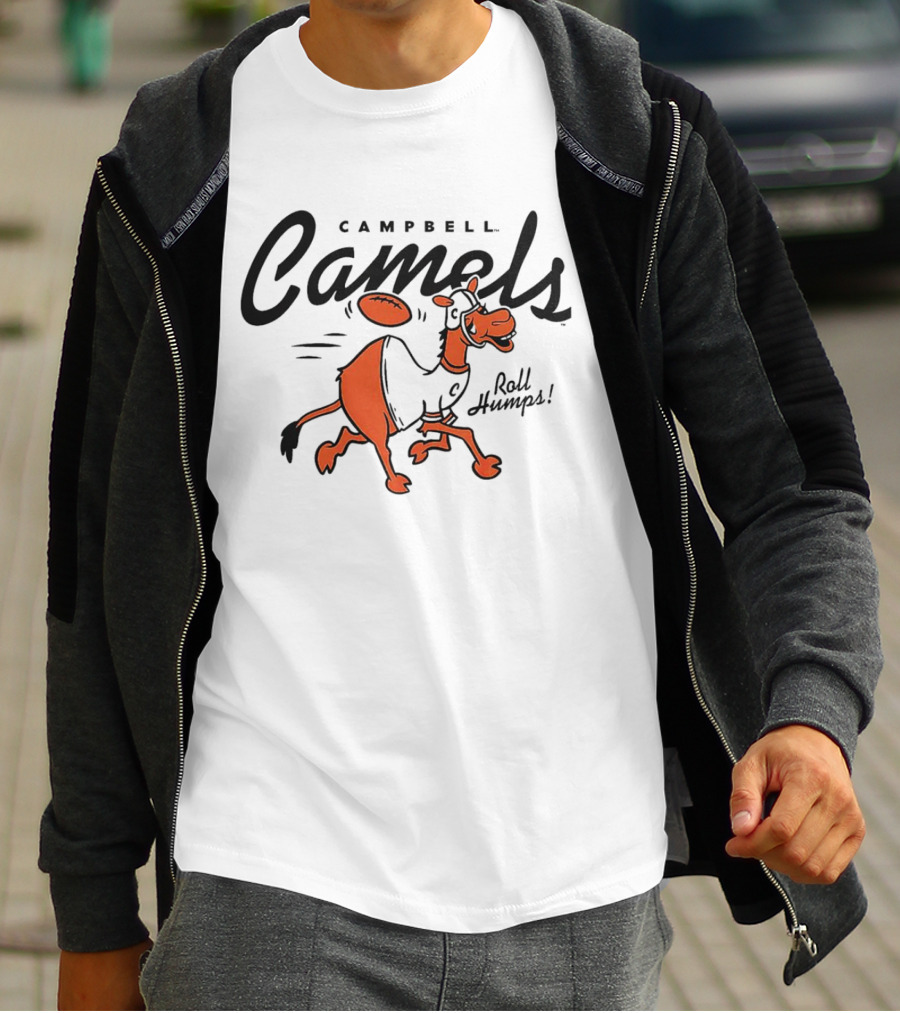 Campbell Camels Roll Humps Football Cartoon T-Shirt