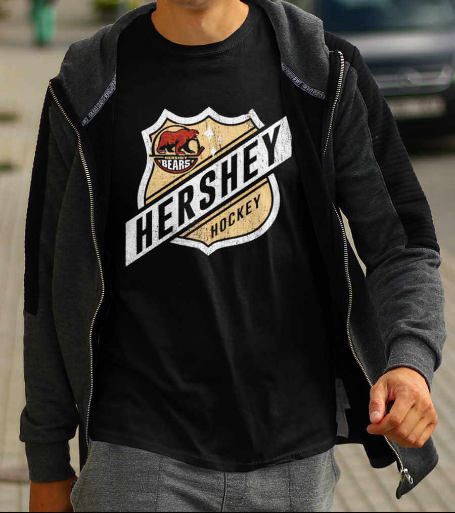 Hershey Bears Vintage Shield Emblem Hockey T-Shirt
