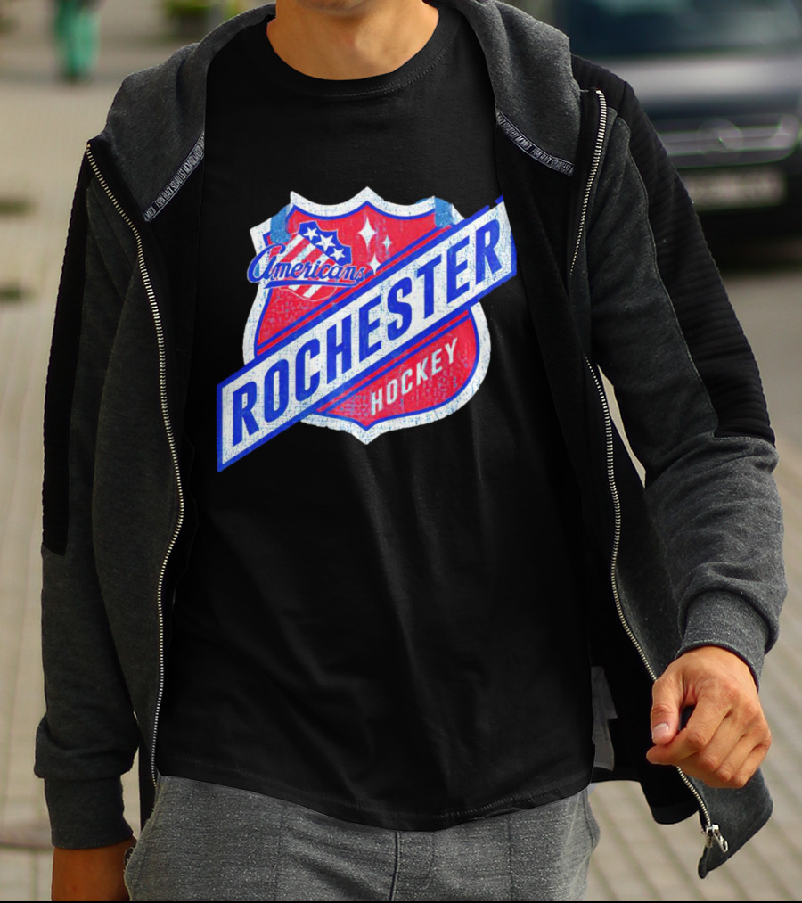 Rochester Americans Hockey Shield Badge T-Shirt