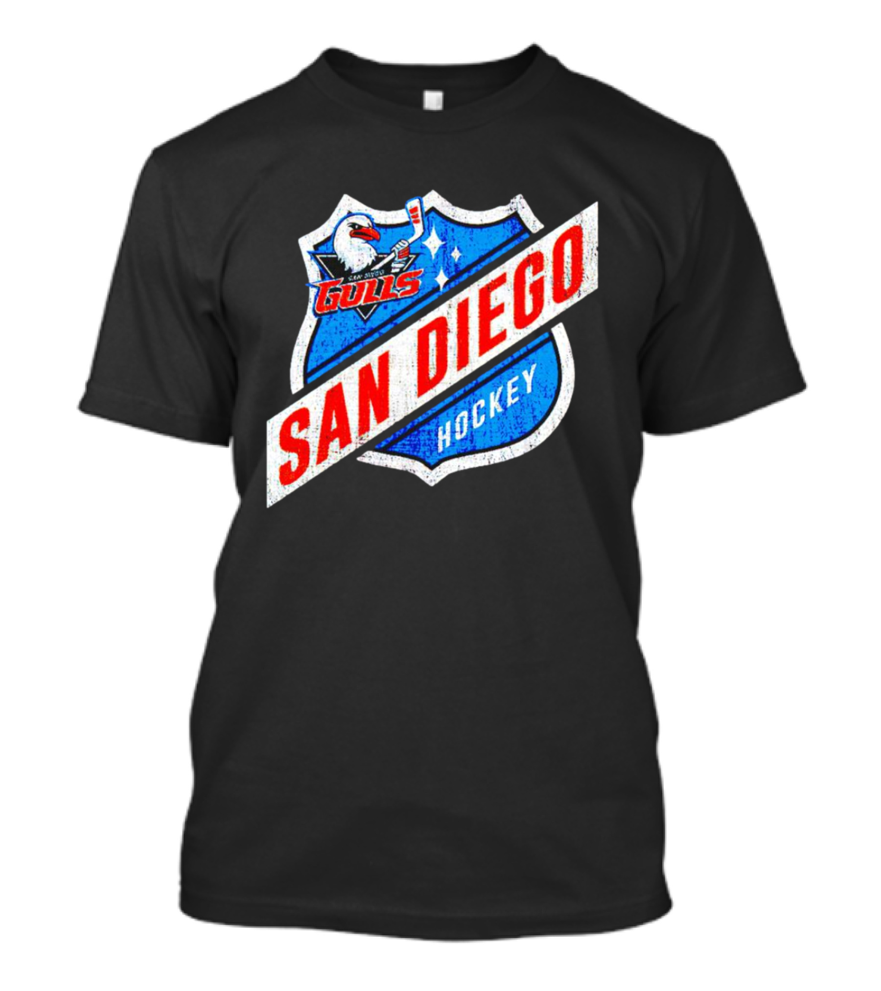 San Diego Gulls Hockey Team Shield Emblem T-Shirt
