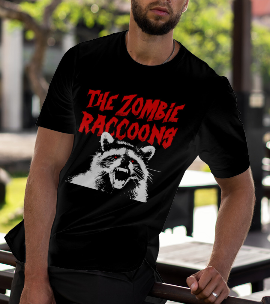The Zombie Raccoons Fierce Creature Horror T-Shirt