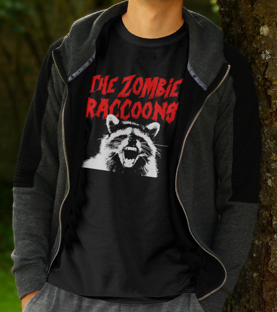 The Zombie Raccoons Fierce Creature Horror T-Shirt