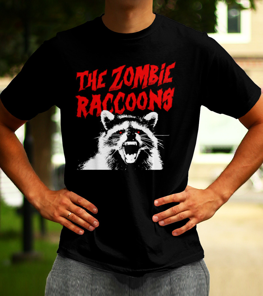 The Zombie Raccoons Fierce Creature Horror T-Shirt