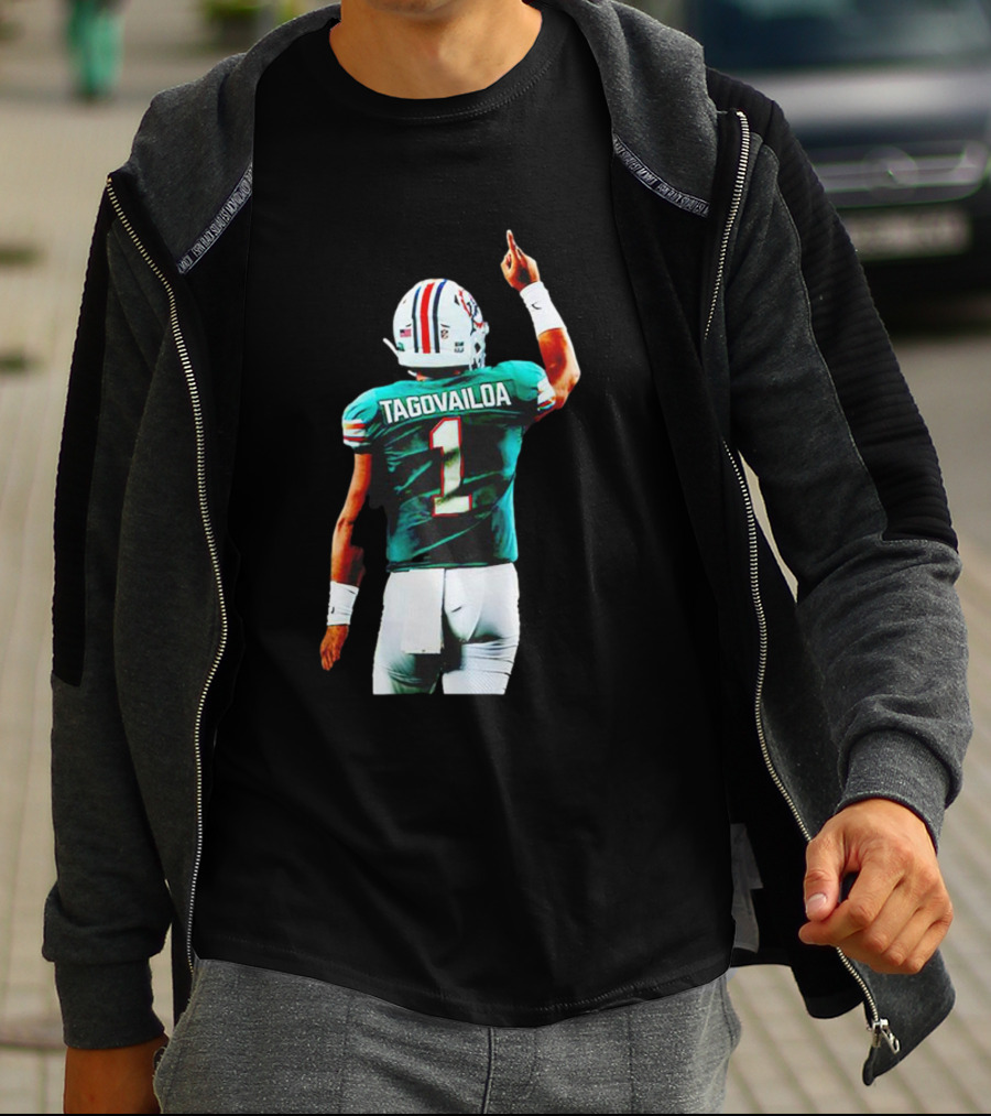Tua Tagovailoa Miami Dolphins Number 1 Football Player T-Shirt