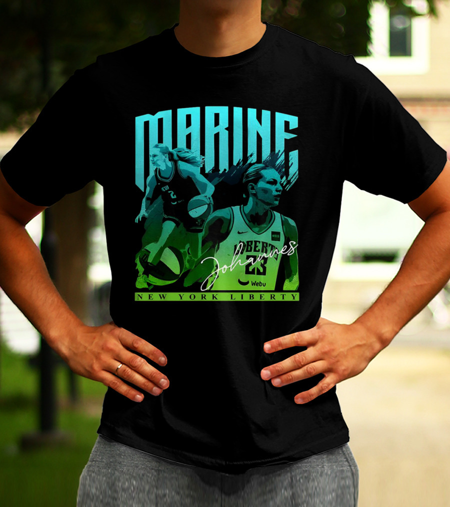 Marine Johannes New York Liberty Signature Jersey Number 23 Webu Basketball T-Shirt